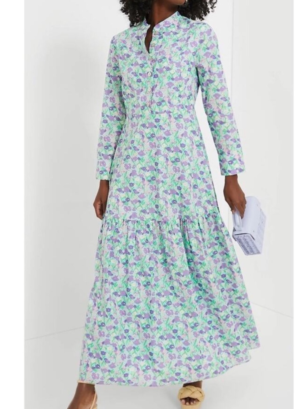 Tuckernuck Hyacinth House Bellflower Maxi Dress Coastal Nantucket Size XXS